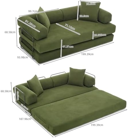 Convertible Folding Sofa Bed – Space-Saving & Cozy 🛋️✨