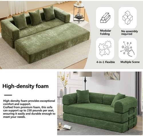 Convertible Folding Sofa Bed – Space-Saving & Cozy 🛋️✨