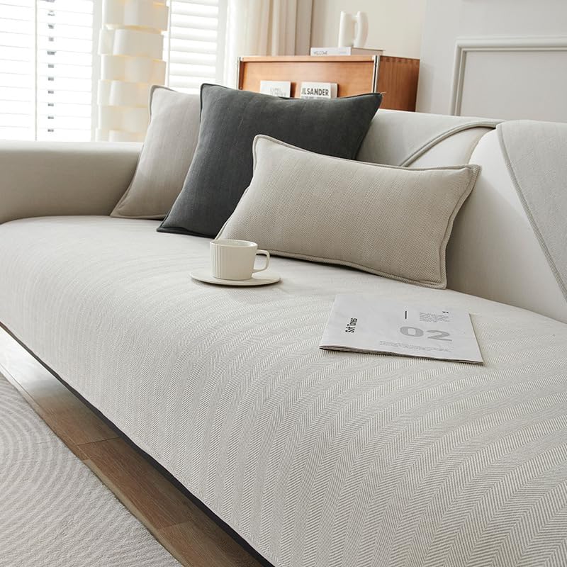 Herringbone Chenille Furniture Protector – Soft & Durable 🛋️✨