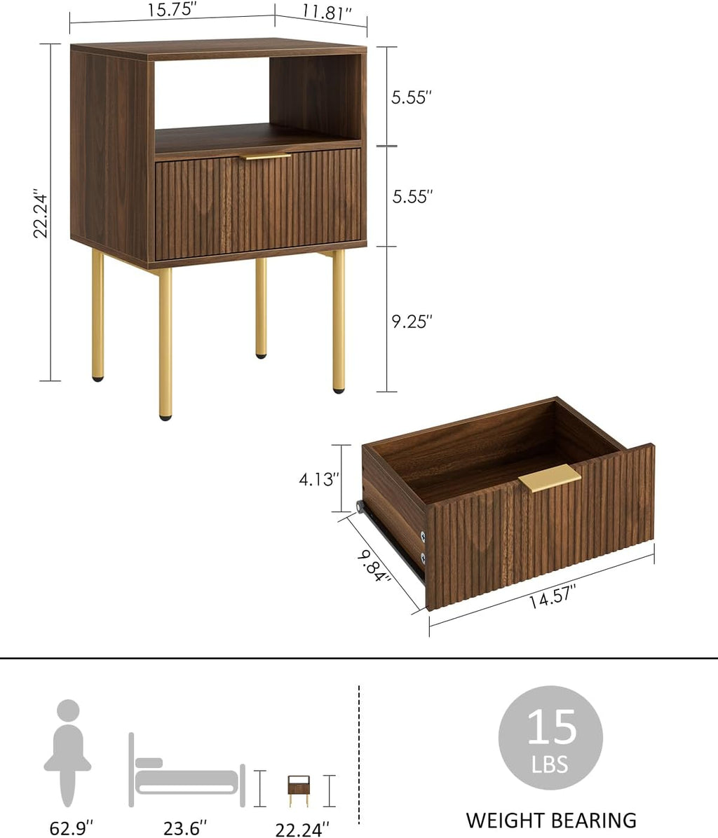Modern 1-Drawer Nightstand – Stylish & Functional 🛏️🗄️