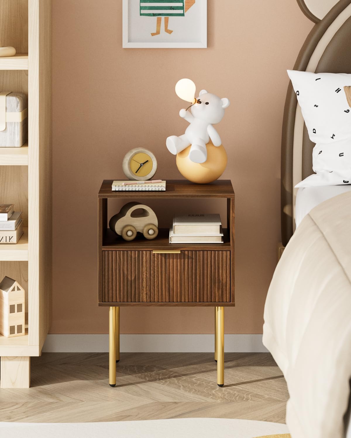 Modern 1-Drawer Nightstand – Stylish & Functional 🛏️🗄️