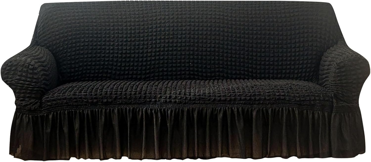 Seersucker Sofa Slipcover – Stretchy & Protective 🛋️✨