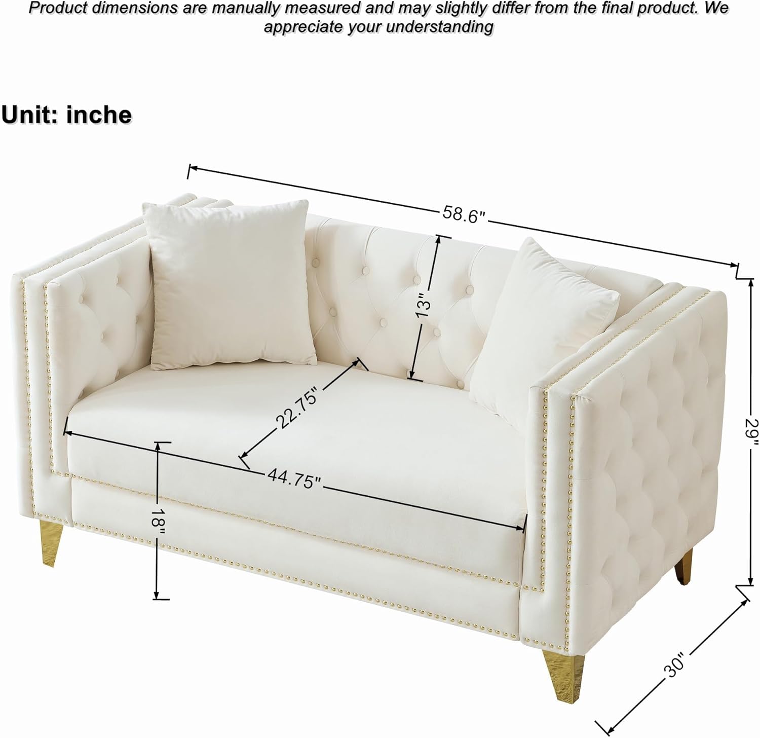 Elegant Velvet Nailhead Sofa – Stylish & Cozy 🛋️✨