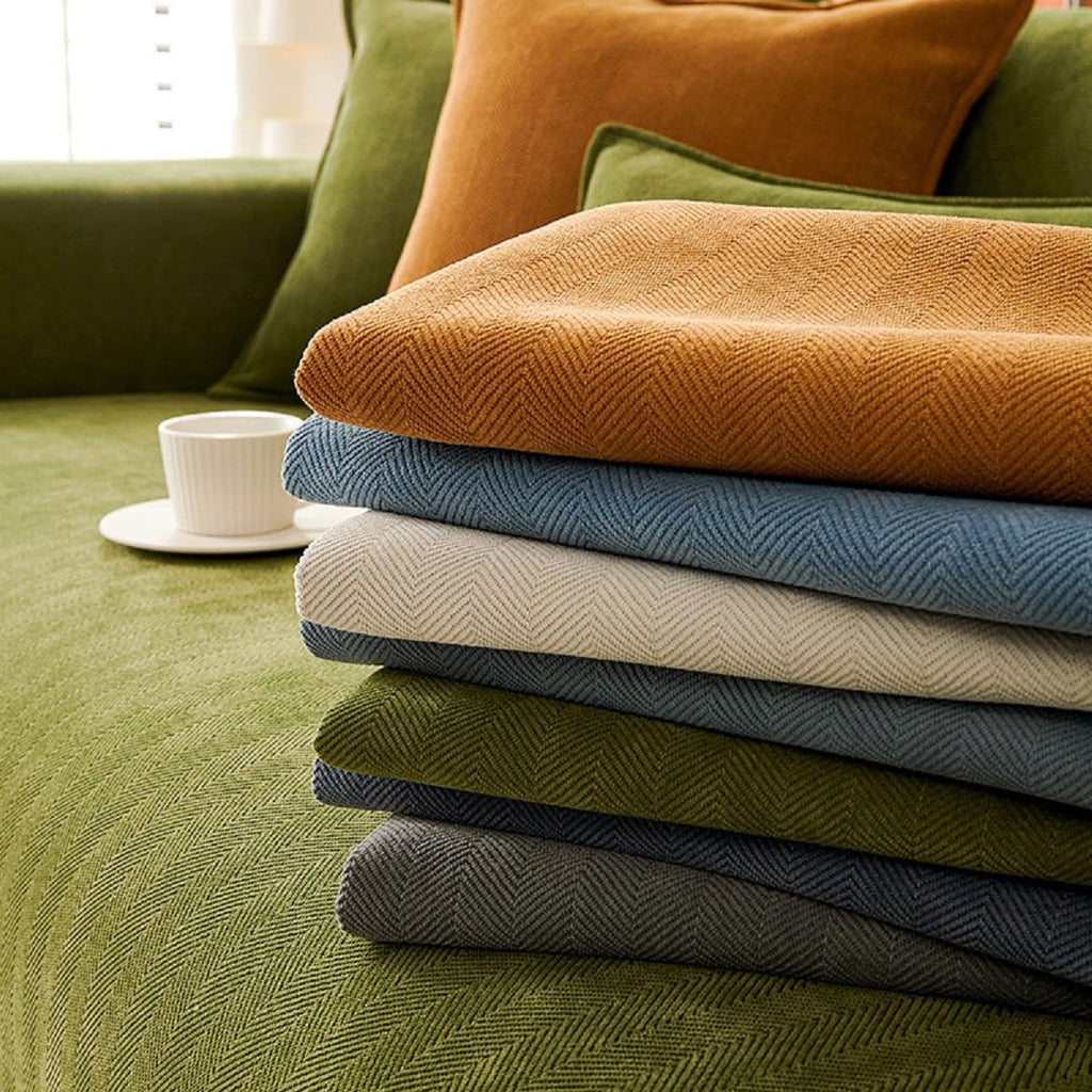 Herringbone Chenille Furniture Protector – Soft & Durable 🛋️✨
