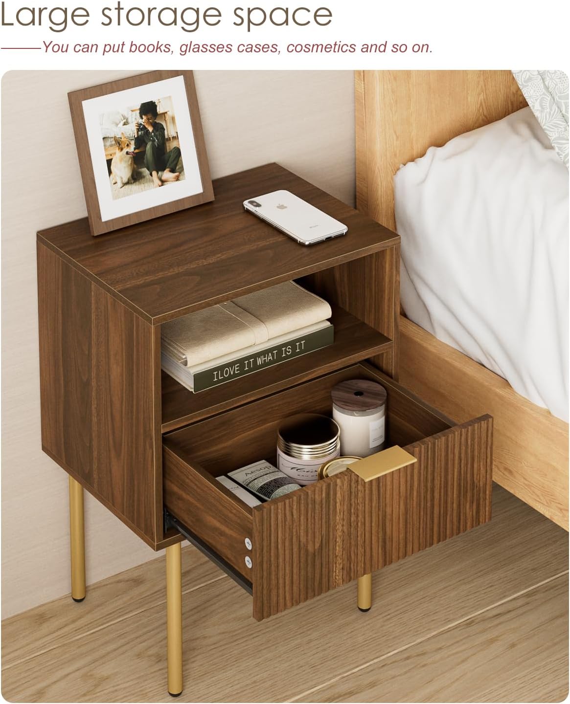 Modern 1-Drawer Nightstand – Stylish & Functional 🛏️🗄️