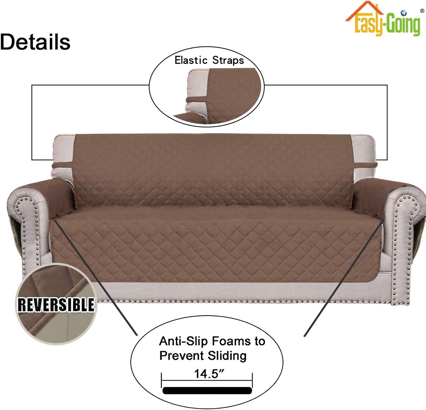 Stretch Sofa Slipcover – Reversible & Pet-Friendly 🛋️🐾