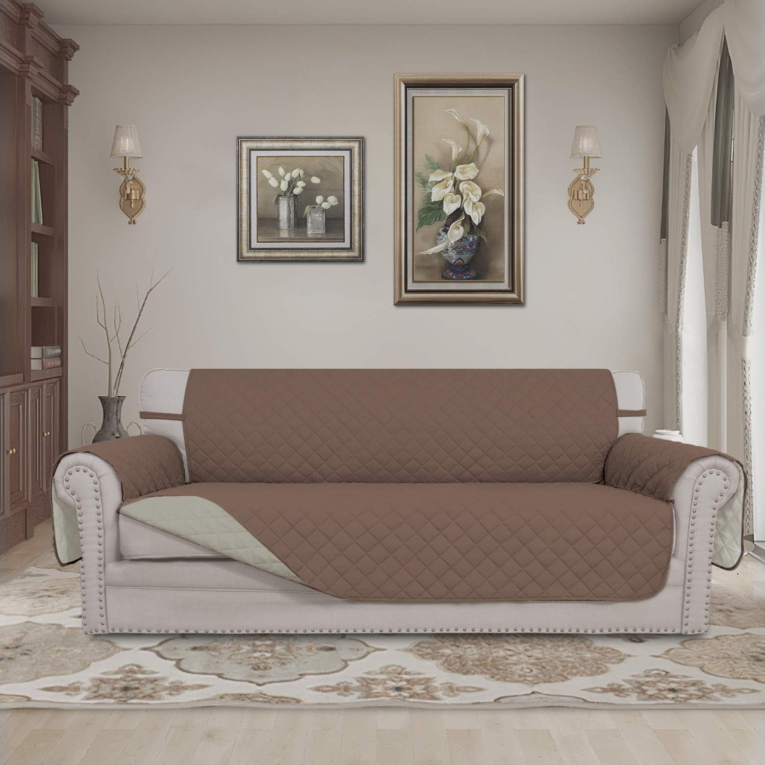 Stretch Sofa Slipcover – Reversible & Pet-Friendly 🛋️🐾