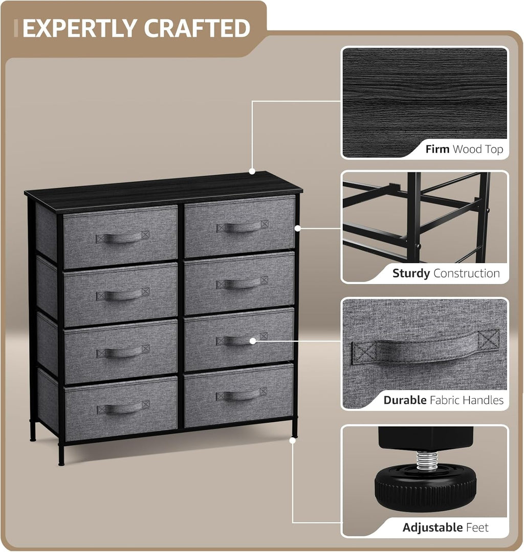Space-Saving 5-Drawer Dresser – Stylish & Functional 🏡✨