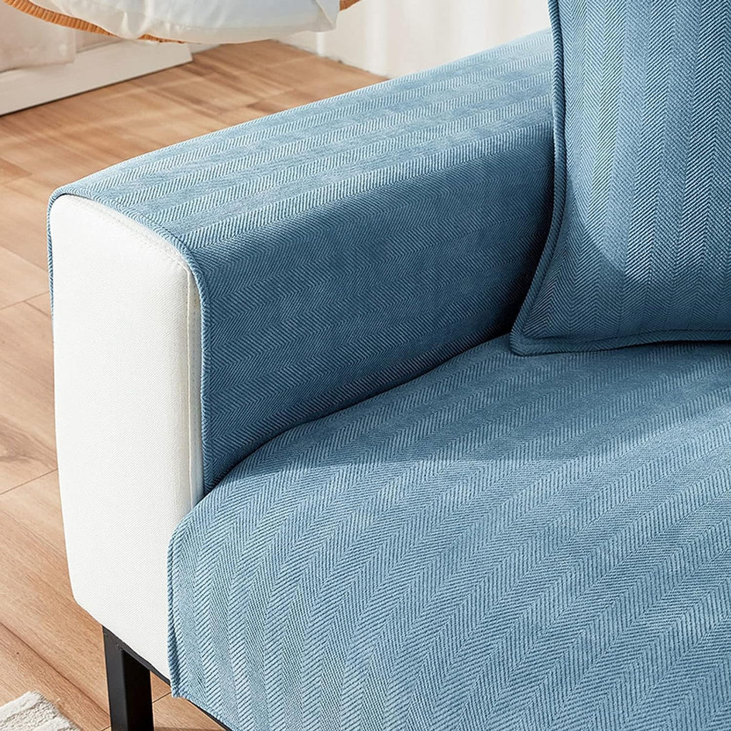 Herringbone Chenille Furniture Protector – Soft & Durable 🛋️✨
