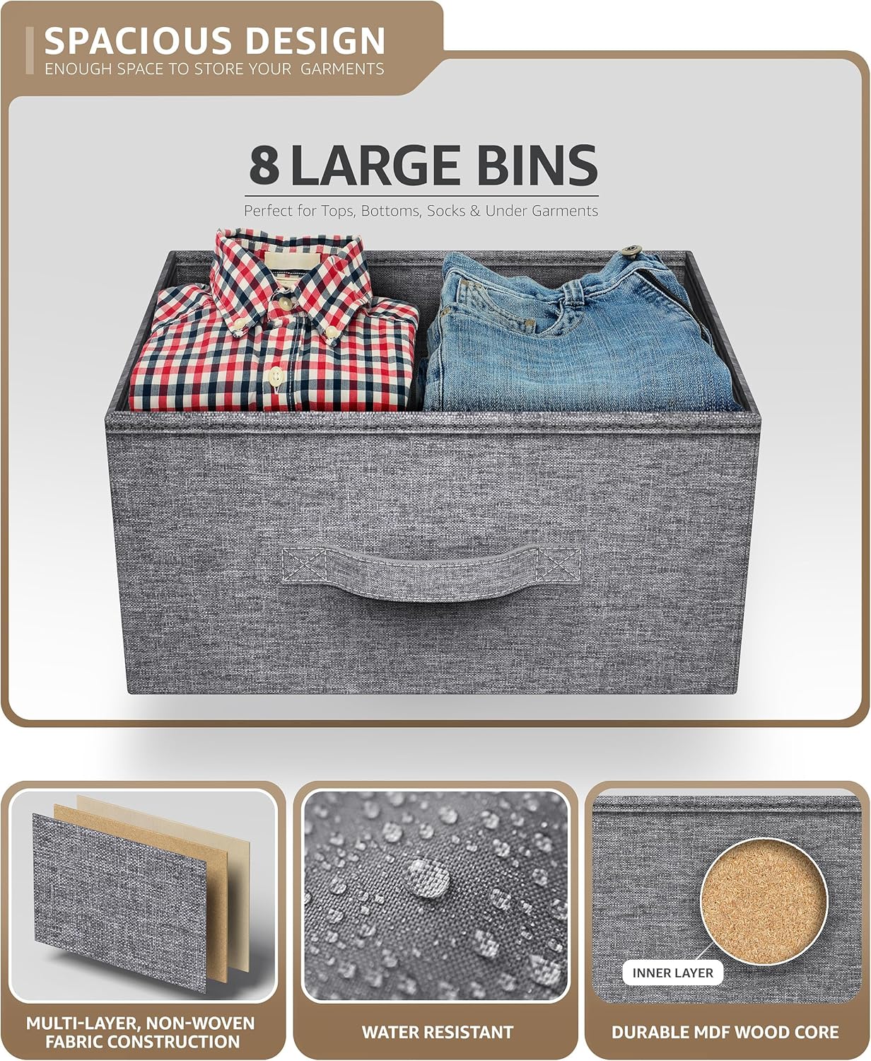 Space-Saving 5-Drawer Dresser – Stylish & Functional 🏡✨